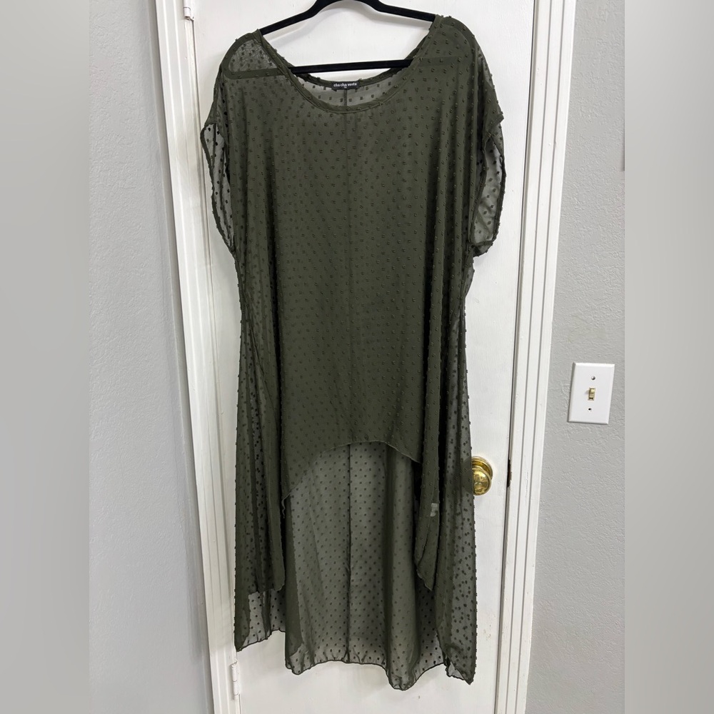 Sheer Olive Green high low top